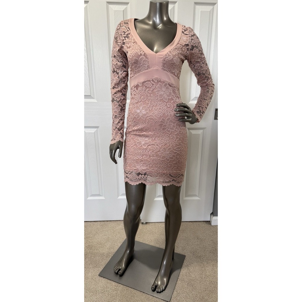 NWT Guess Women's Pink Lace Dress‎  Formal Cocktail Size Small
